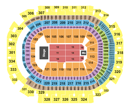 American Airlines Center Journey Seating Chart